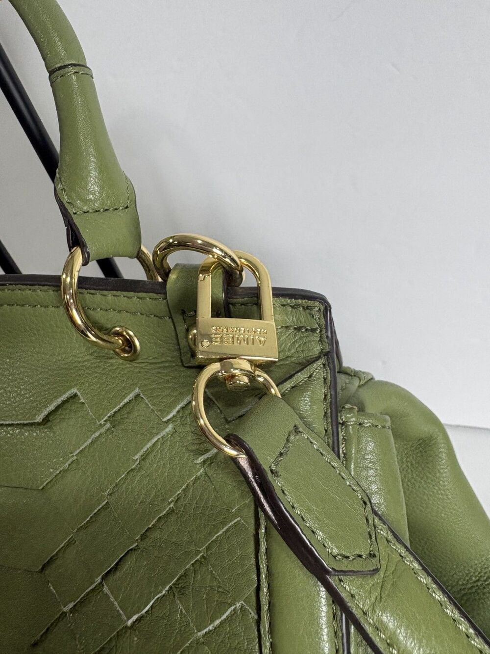 Aimee Kestenberg All For Love Shoulder Bag Green / Olive Leather Handbag - Picture 11 of 16